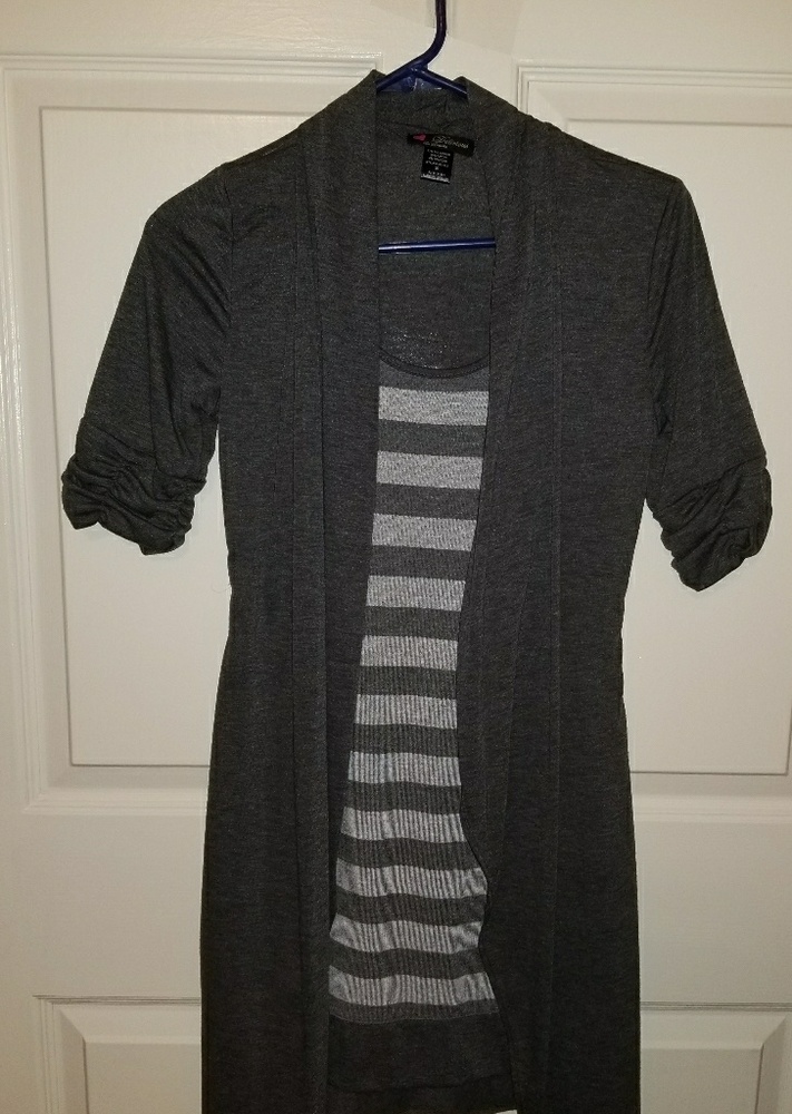 Small Delicious dress, one piece, Gray stripes